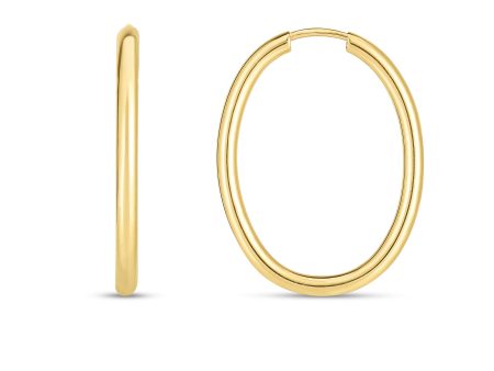 14K Endless Oval Hoop Supply