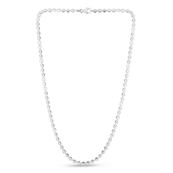 Sterling Silver 4mm Moon-cut Bead Chain Hot on Sale