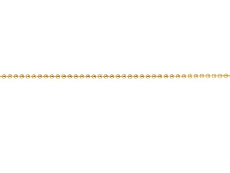 18K Gold 2.5mm Bead Chain Supply