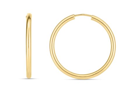 14K Round Hoop Earring Discount