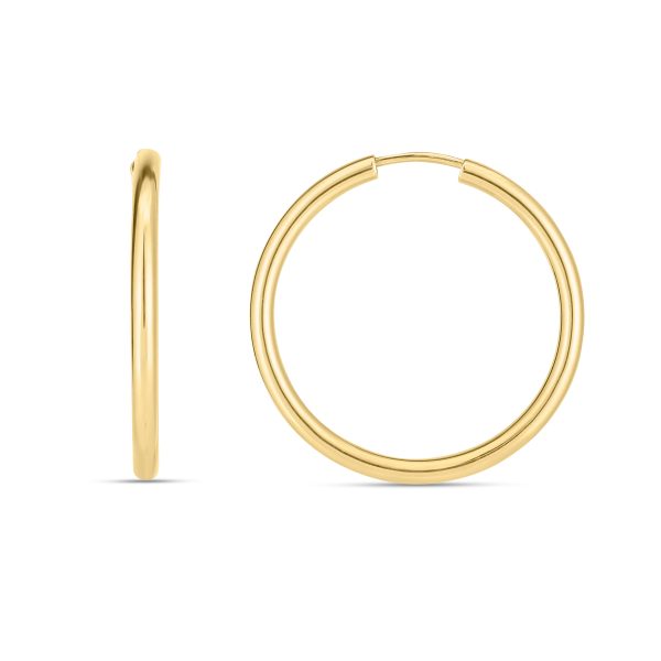 14K Round Hoop Earring Discount