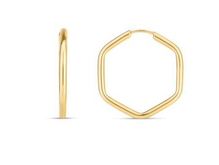 14K Endless Hexagon Hoop on Sale