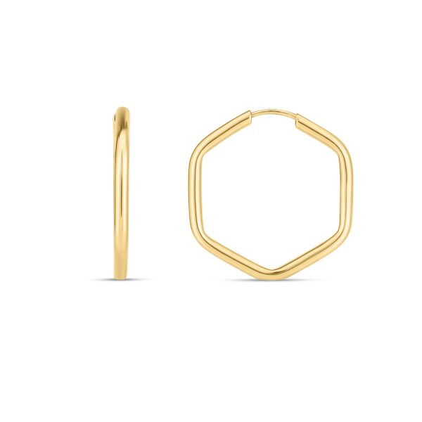 14K Endless Hexagon Hoop on Sale