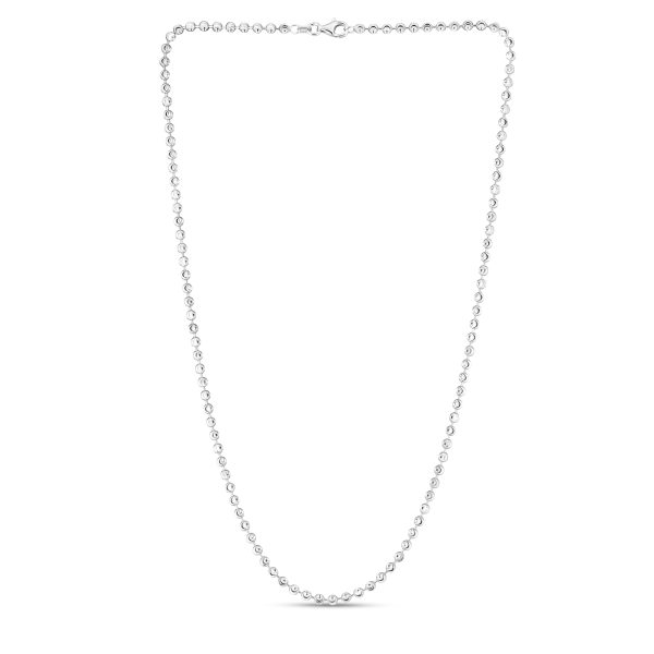 Sterling Silver 3mm Moon-cut Bead Chain Online Sale