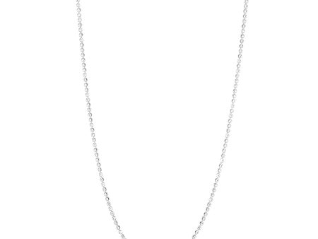 Sterling Silver 2.5mm Moon-cut Bead Chain For Sale