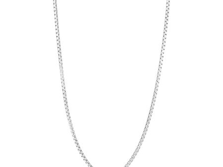 Sterling Silver 2.9mm Rockstar Cut Round Box Chain For Sale