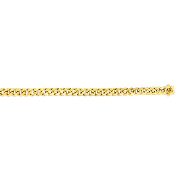 14K Gold 5mm Semi-Solid Miami Cuban Chain Sale