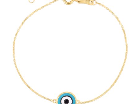 14K Blue Evil Eye Bracelet Supply