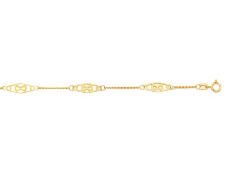 14K Gold Infinity Anklet Online Sale