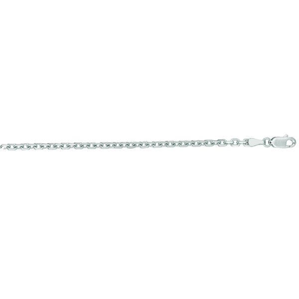 18K Gold 2.6mm Diamond Cut Cable Chain Sale