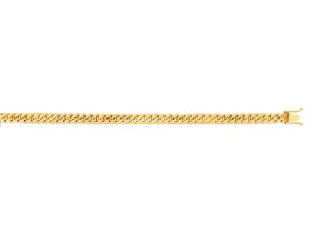 14K Gold 4.5mm Semi-Solid Miami Cuban Chain Online now