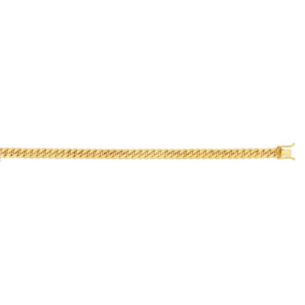 14K Gold 4.5mm Semi-Solid Miami Cuban Chain Online now