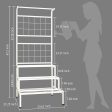 Plant Stand 3-Tier Hanging Shelves Flower Pot Organizer Multiple Flower Display Holder Indoor Outdoor Heavy Duty Potted Planter Rack Unit with Grid Panel for Living Room Balcony Online now