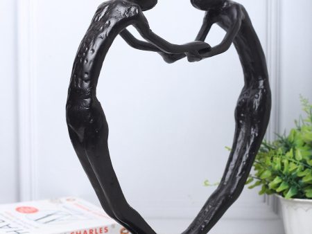 Heartfelt Harmony Sculpture in Black Sale