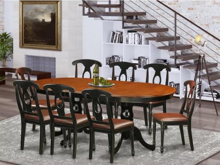 9 - Piece Extendable Solid Wood Double Pedestal Dining Set Sale