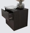 Bedside Table in Brown Flowery Wenge Finish Cheap