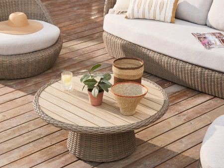 Malta Outdoor Round Pedestal Coffee Table Online Hot Sale