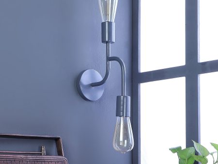 Flute Grey Metal Wall Light by SS Lightings Discount