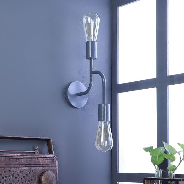 Flute Grey Metal Wall Light by SS Lightings Discount