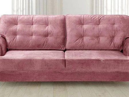 Fabric 3 Seater Sofa In Rose Brown Colour For Sale