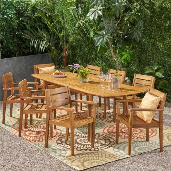 8 - Person Rectangular Extendable Outdoor Dining Set on Sale