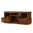 ABBA MODERN SOLID WOOD TV STAND WITH 2 DRAWERS on Sale