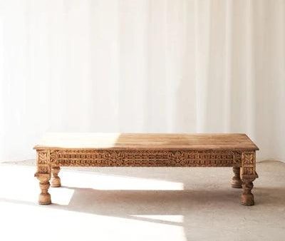 Emily Carved Solid Wood Coffee Table For Discount