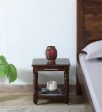 Sheesham Wood Nightstand In Provincial Teak Finish For Discount