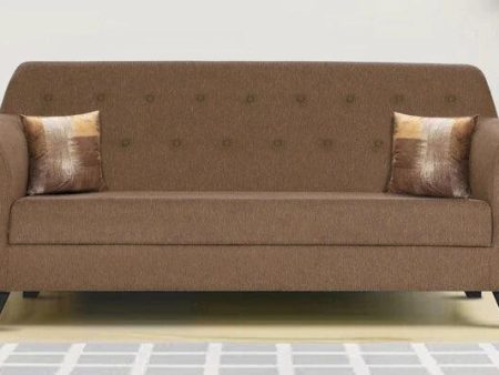 Fabric 3 Seater Sofa In Brown Colour Online Sale