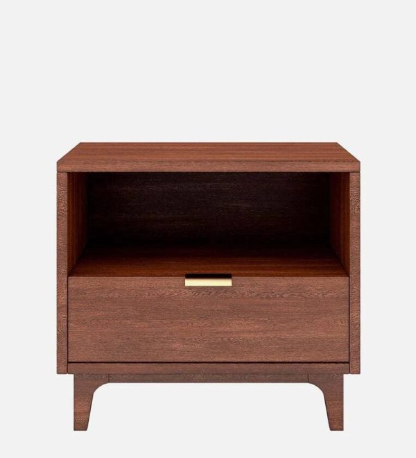 Olivia Bedside Table in Brown Finish with Drawer Supply