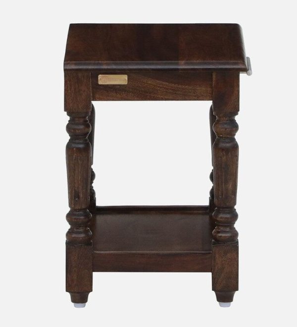 Sheesham Wood Nightstand In Provincial Teak Finish For Discount