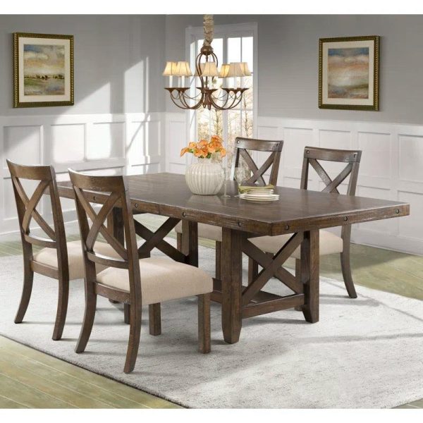 5 - Piece Trestle Dining Set Cheap