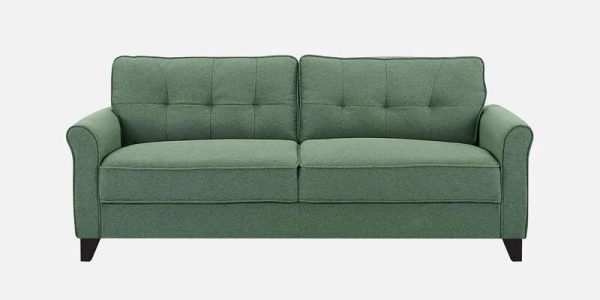 Fabric 3 Seater Sofa In Green Colour Sale