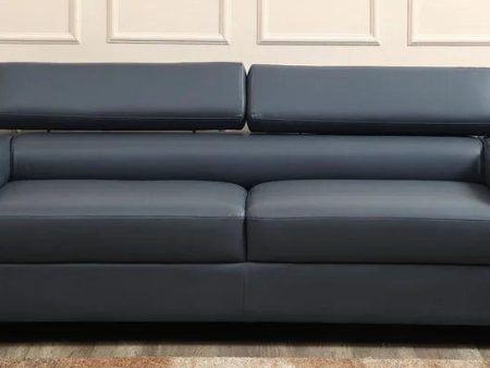 Leatherette 3 Seater Sofa In Grey Colour Sale