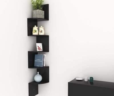 Wooden Wall Shelves | Corner Hanging Shelf for Living Room Stylish | Zig Zag Home Decor Discount