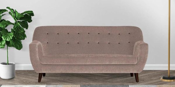 Fabric 3 Seater Sofa In Kadhi Beige Colour Online Hot Sale