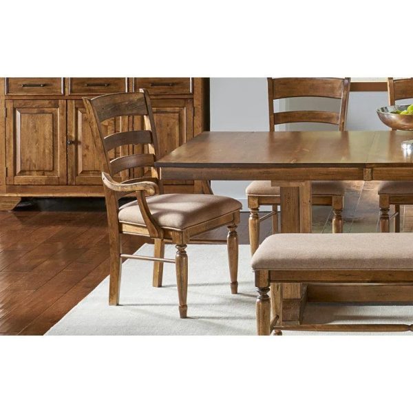 9 - Piece Extendable Solid Wood Trestle Dining Set Online now