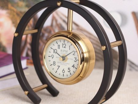 Luna Serenade Table Clock in Gold & Black Sale