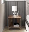 Bedside Table In Dark Walnut Finish Hot on Sale