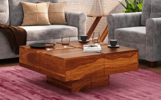 Sheesham Wood Coffee table Walnut Finishing Online Hot Sale