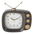 Retro TV Timepiece In Black For Discount