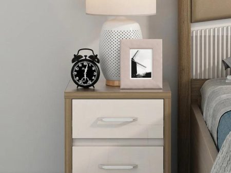 Nora Bedside Table in Lyon Walnut Finish Fashion