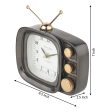 Retro TV Timepiece In Black For Discount