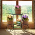 6-Tier Cart Planter Stand, Outdoor Flower Rack Flower Pot For Sale