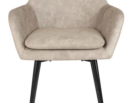 Adiko Lounge Chair Stool in Cream Color Discount