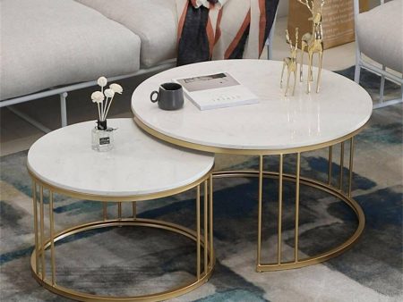 Golden And White Marble Table Cheap