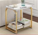 Paige Square Sofa Side Basket Table for Living Room Online