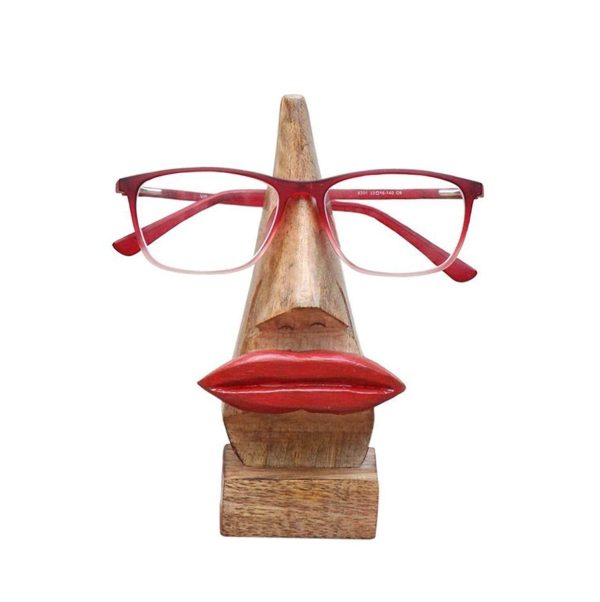 Wooden Nose Shaped Eyeglass Spectacle Holder Cheap