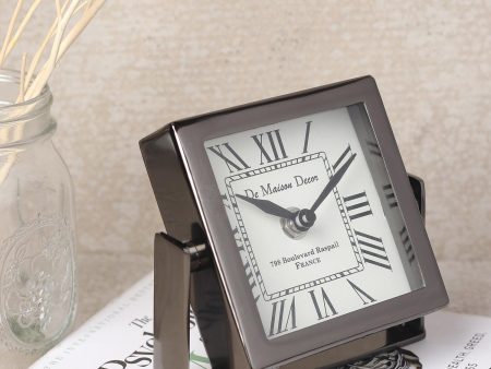 Time s Canvas - The Table Clock ( Medium ) In Silver Discount