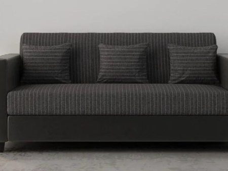 Fabric 3 Seater Sofa In Lama Black Colour For Cheap